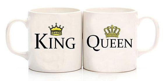 Kubek, zestaw 2 szt. - dla Pary, King & Queen