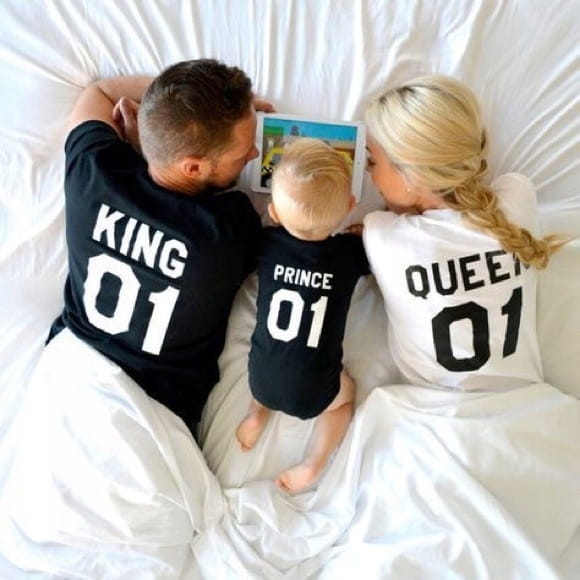 Koszulki Rodzinne - King, Queen & Prince