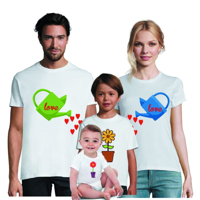 Zestaw koszulek dla Rodziny - Love Flower