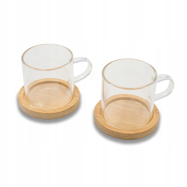 Zestaw 2 szklanek do kawy ze szkła borokrzemowego - 125 ml