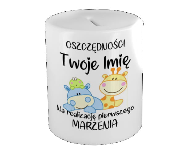 SKARBONKA DLA DZIECKA + IMIĘ PREZENT WZORY
