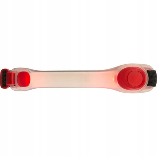 Opaska na ramię, lampka LED, ABS, silikon, TPR - czerwona