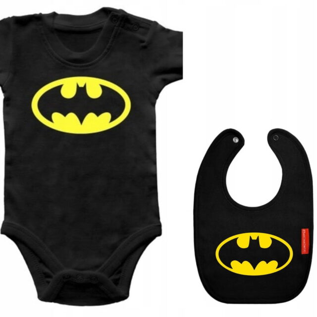 Komplet - Body i Śliniak - Batman - 62 cm