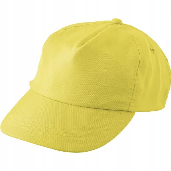 Czapka z daszkiem - 100% bawełna - żółta