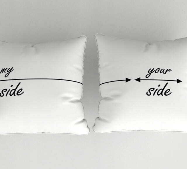 Poduszki dla Par - komplet 2 szt - My Side, Your Side