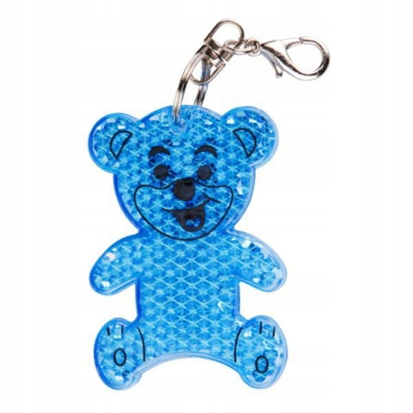 Brelok odblaskowy miś Teddy - niebieski