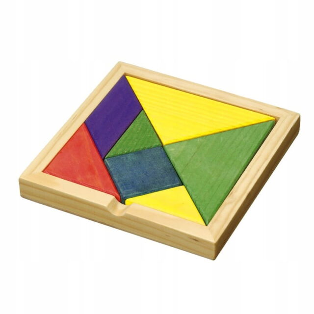 Układanka logiczna  - Tangram - Eko drewniana