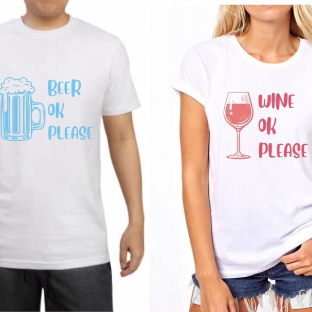 Koszulki dla Niej i dla Niego Beer Wine Please