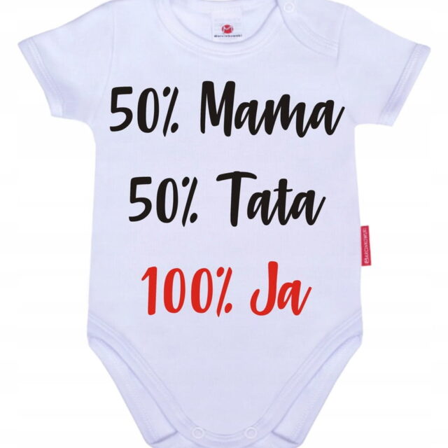 Body niemowlęce 50% mamy 50% taty KOLORY 68cm