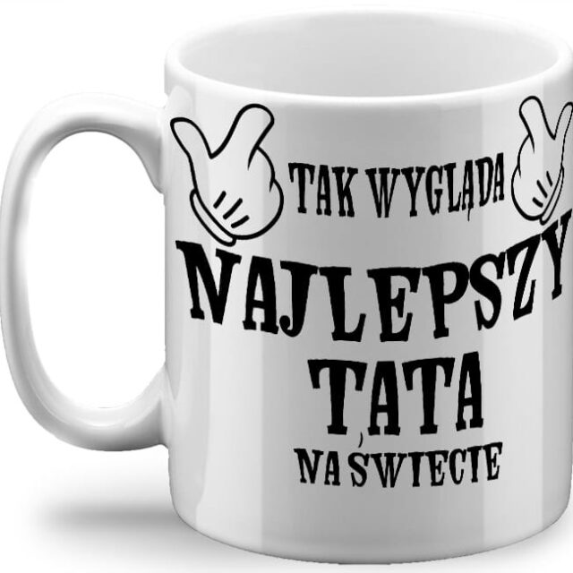 Kubek - Tak wygląda najlepszy Tata na świecie + Kartonik - Dzień Ojca Taty