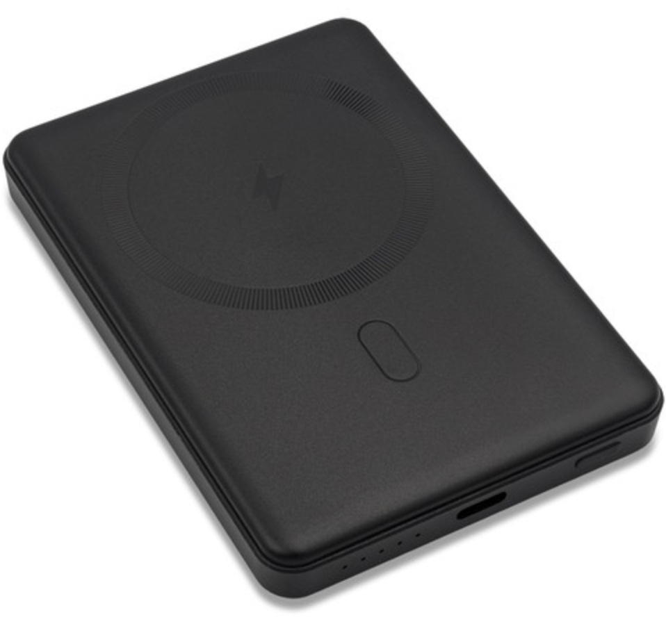 Powerbank magnetyczny bezprzewodowy - 5000 mAh - czarny