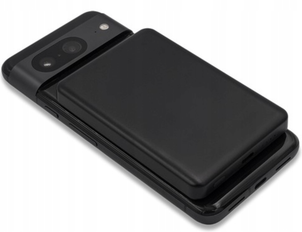Powerbank magnetyczny bezprzewodowy - 5000 mAh - czarny - obrazek 2