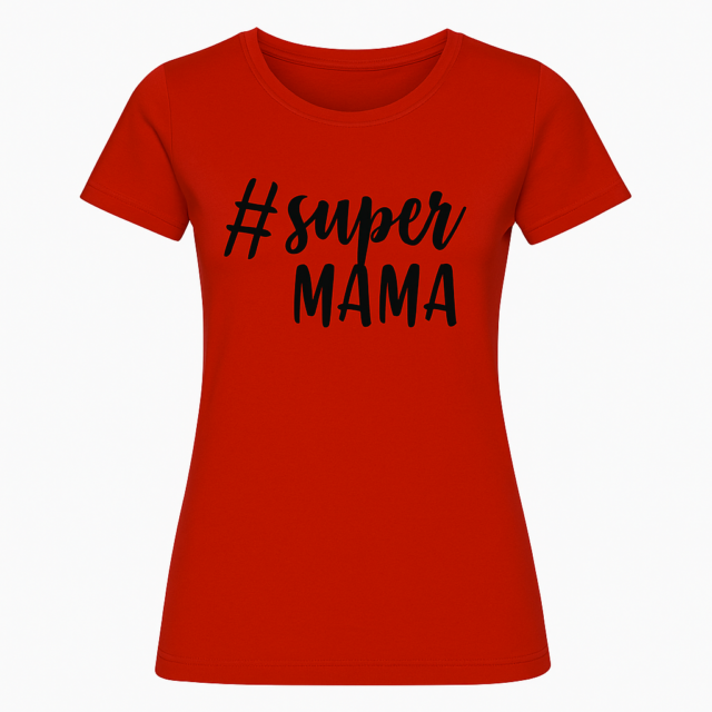 Koszulka damska - # Super Mama - rozm. L - wyprzedaż!