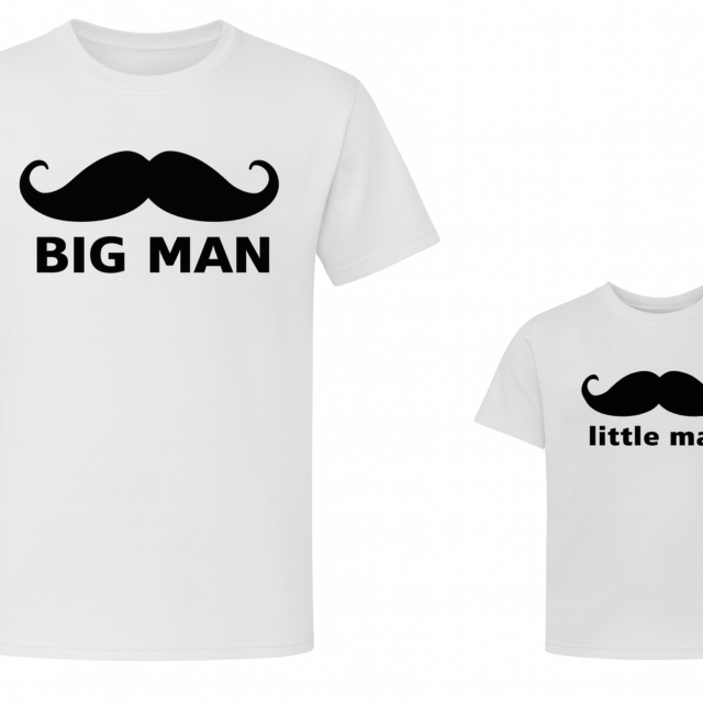 Zestaw koszulek dla Taty i Dziecka - Big Man & Little Man
