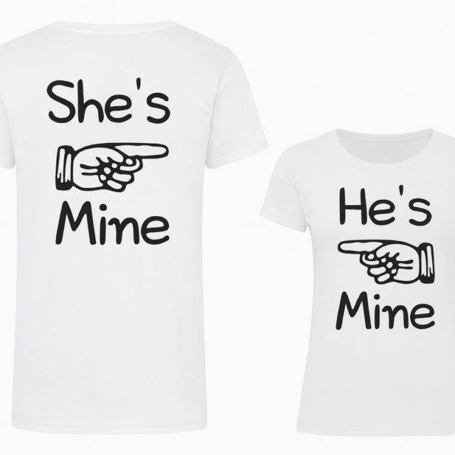 Zestaw koszulek dla Par - She's Mine & He's Mine