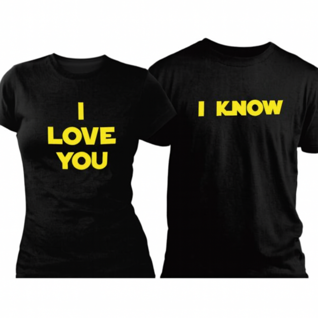 Zestaw koszulki 2 szt. dla pary - I LOVE YOU I KNOW