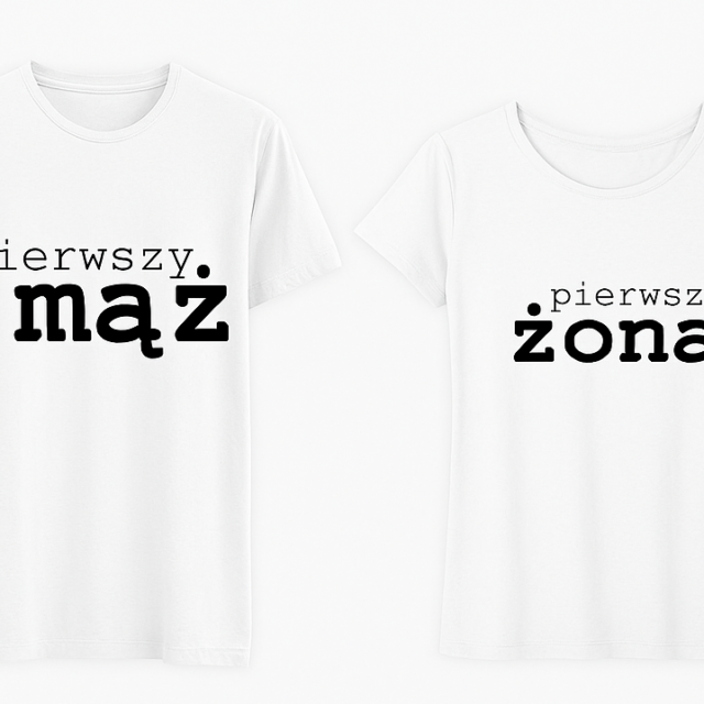Zestaw koszulek dla Par - pierwsza Żona & pierwszy Mąż