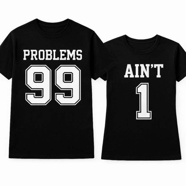 Zestaw koszulek dla Par - 99 problems, ain't 1