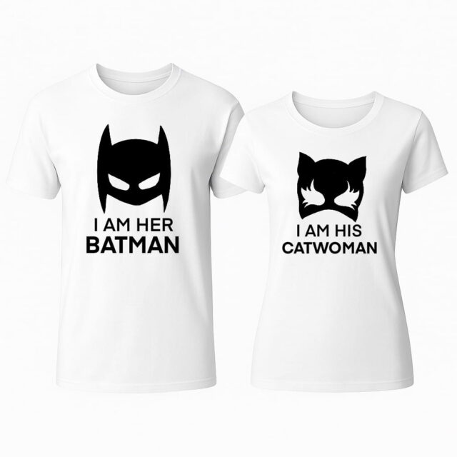 Zestaw koszulek dla Par - Catwoman & Batman
