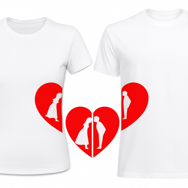 Zestaw koszulek dla Par - Serce, Heart
