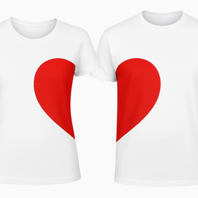 Zestaw koszulek dla Par - Serce, Heart