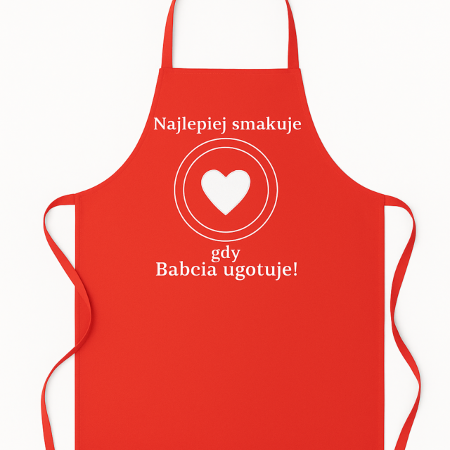 Fartuch kuchenny - Najlepiej smakuje, gdy Babcia ugotuje