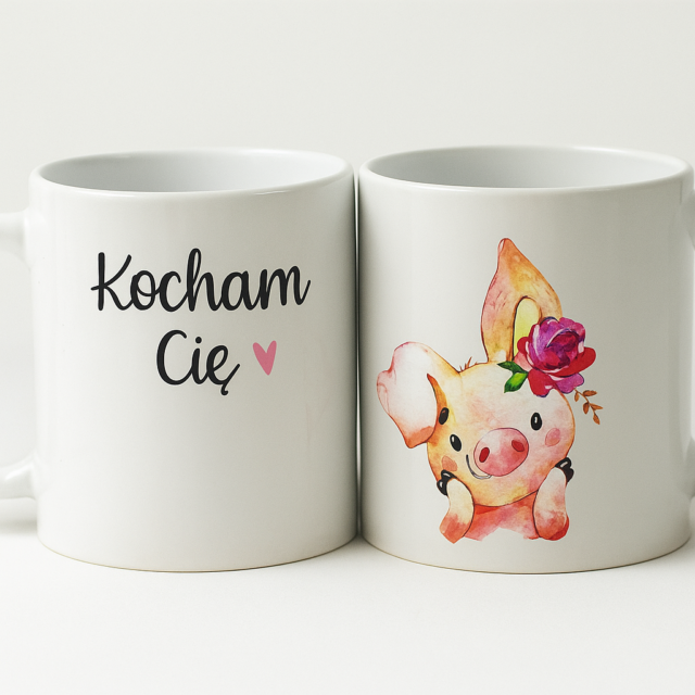 Kubek - Świnka - Kocham Cię