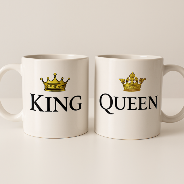 Kubek, zestaw 2 szt. - dla Pary, King & Queen