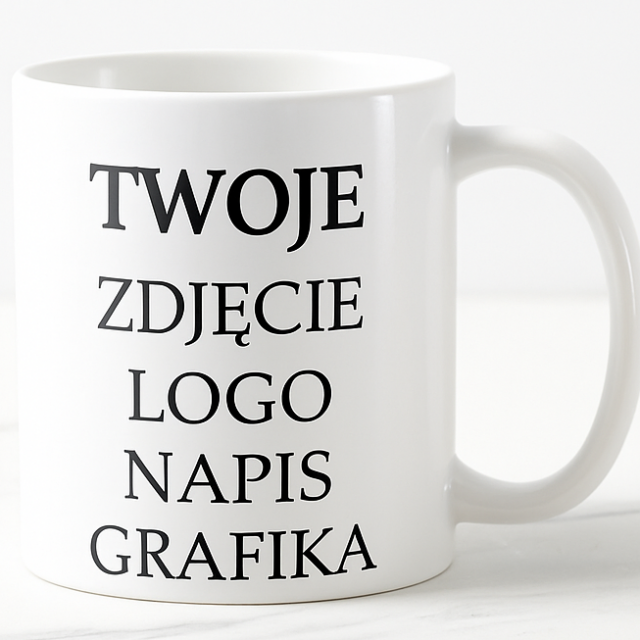 Kubek - dowolny nadruk, reklama, logo