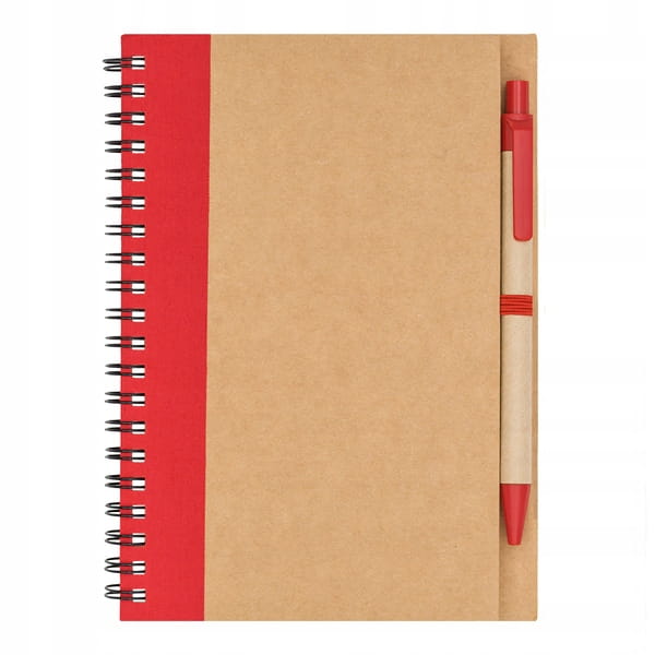 Notes B6 z długopisem - czerwony + ewent. grawer