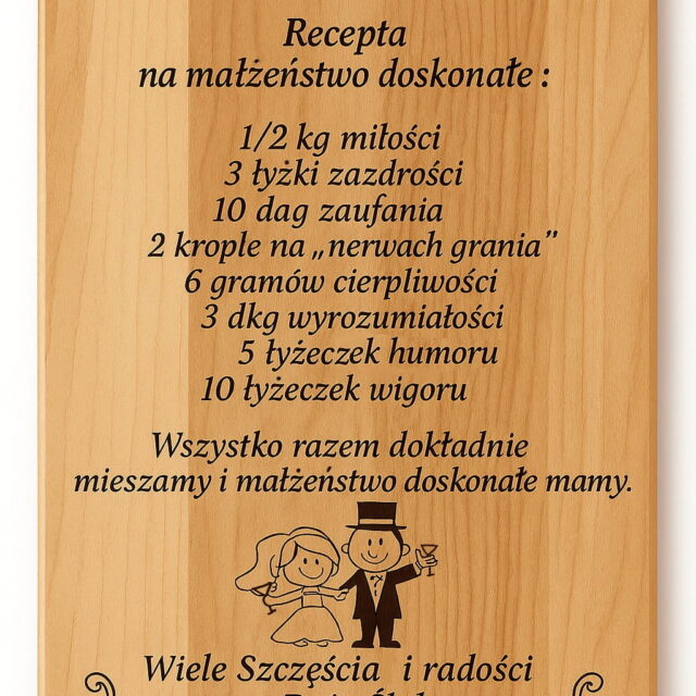 Deska - Recepta na Małżeństwo doskonałe