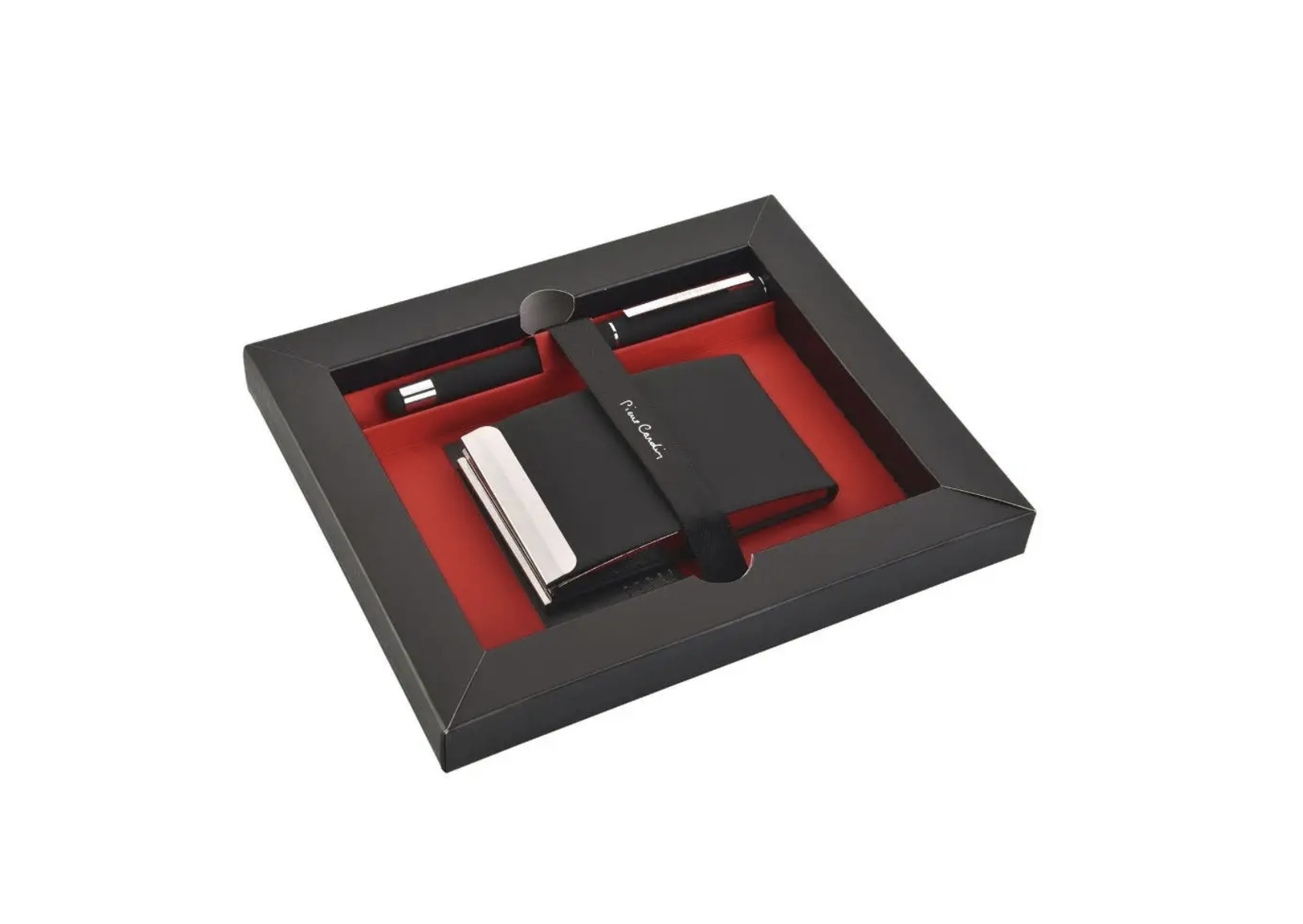 Metalowy zestaw biznesowy Pierre Cardin - wizytownik, pióro kulkowe i touchpen - obrazek 5
