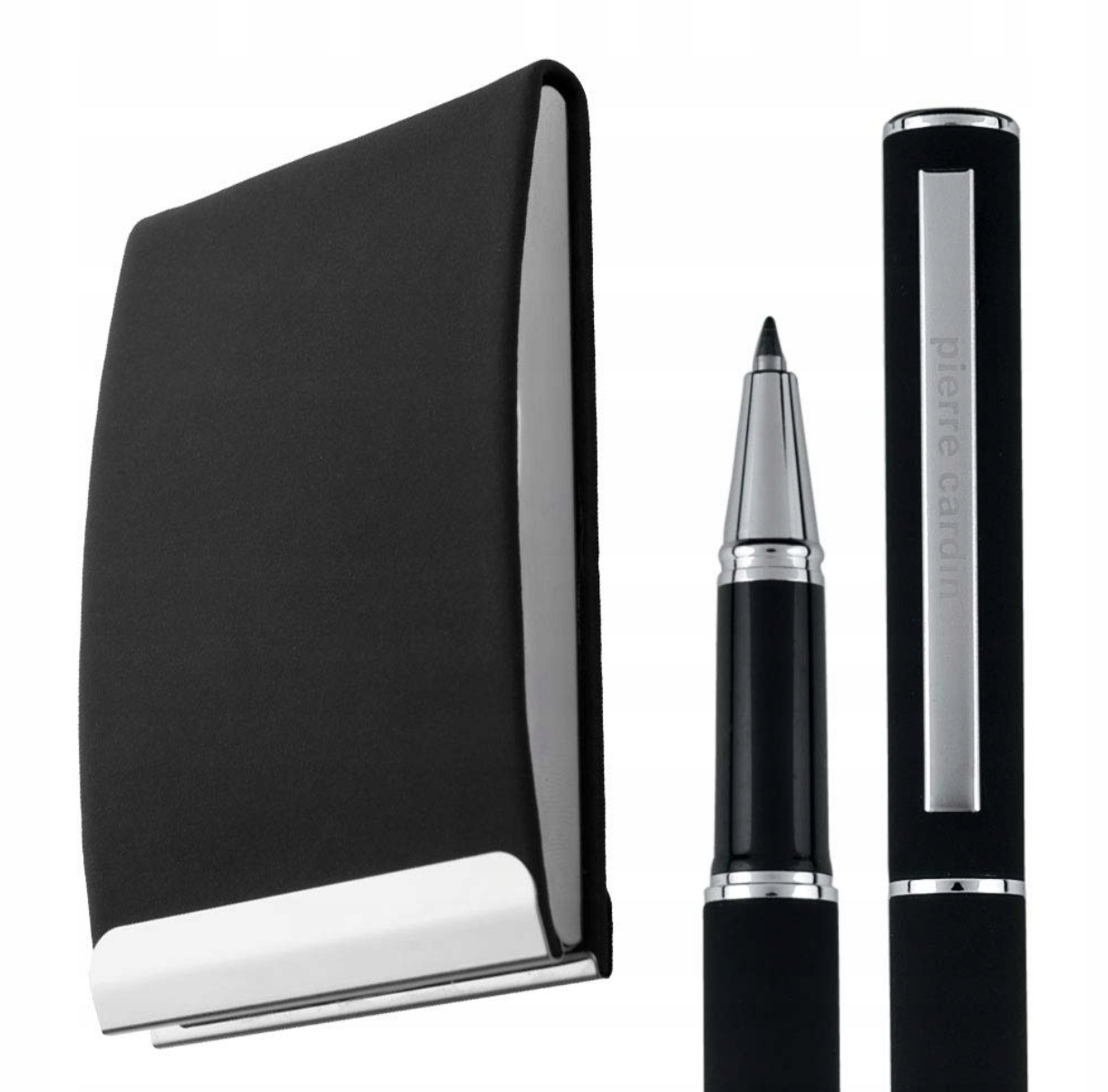 Metalowy zestaw biznesowy Pierre Cardin - wizytownik, pióro kulkowe i touchpen - obrazek 9