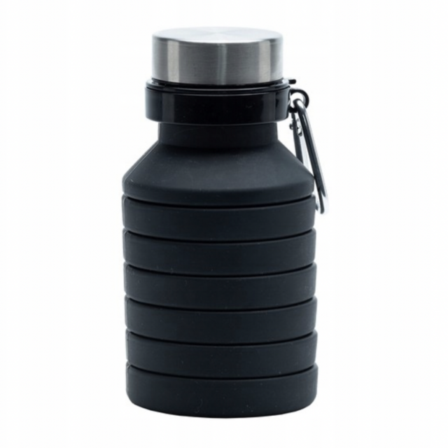 Bidon składany sportowy, 550ml - czarny