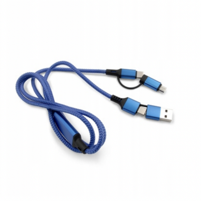 Kabel ładujący 4w1 - USB-C, micro USB, Lightning, USB-A