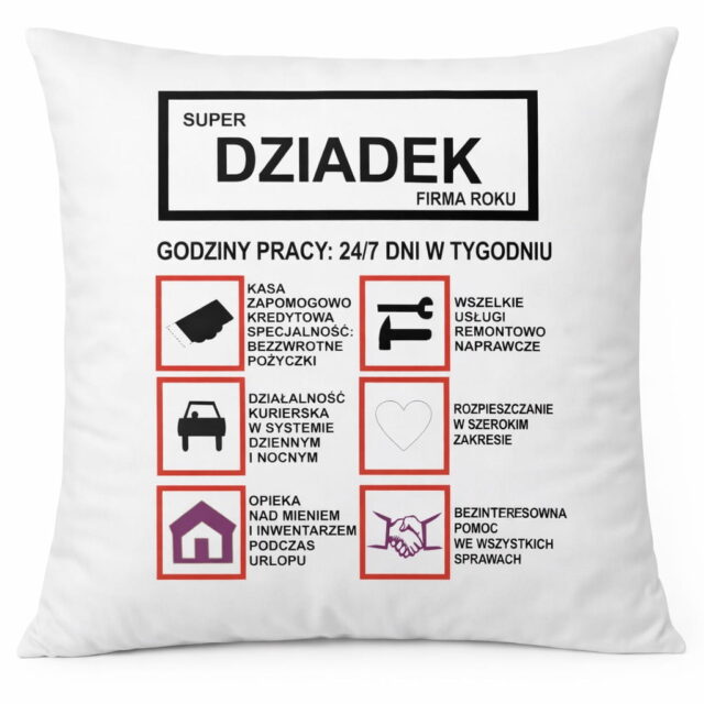 Poduszka - Dziadek Firma Roku