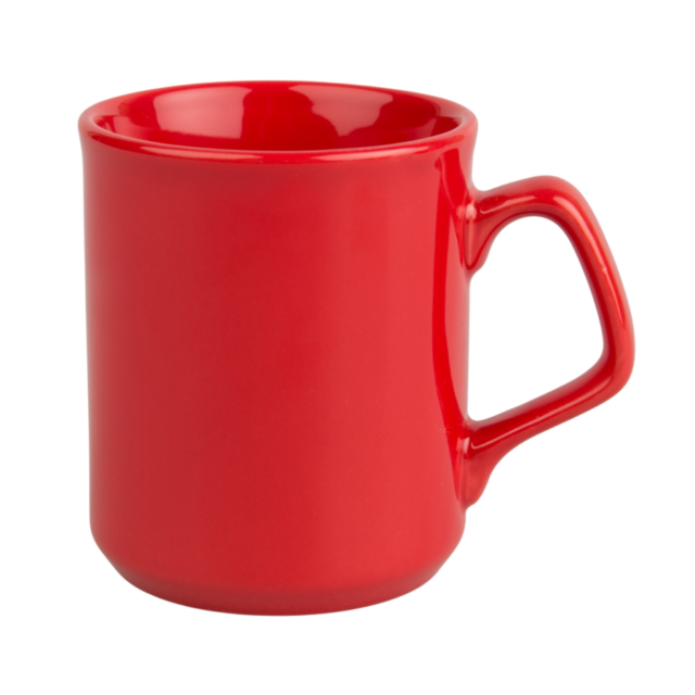 Kubek ceramiczny, czerwony - 300 ml