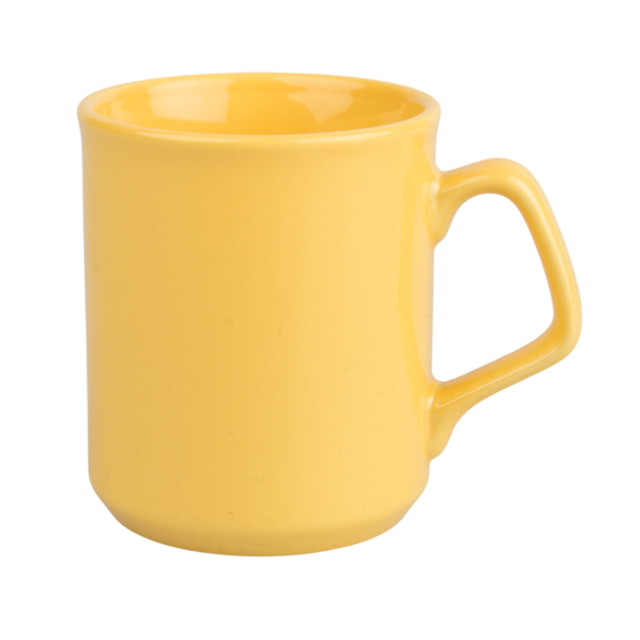 Kubek ceramiczny, żółty - 300 ml