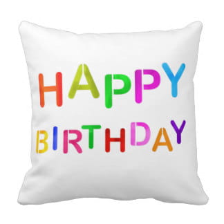 Poduszka urodzinowa ~ Happy Birthday