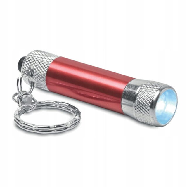 Brelok aluminiowy - latarka z 1 diodą LED - różne kolory