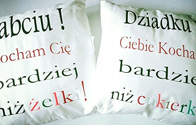 Komplet poduszek ~ Poduszki dla Babci i Dziadka