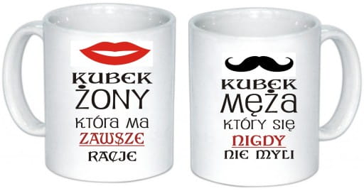 Komplet Kubków dla Żony i Męża