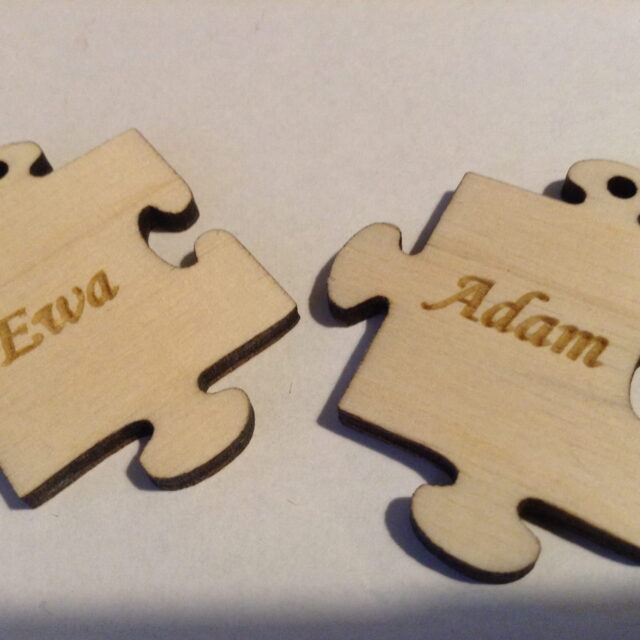 Brelok puzzle 2 szt
