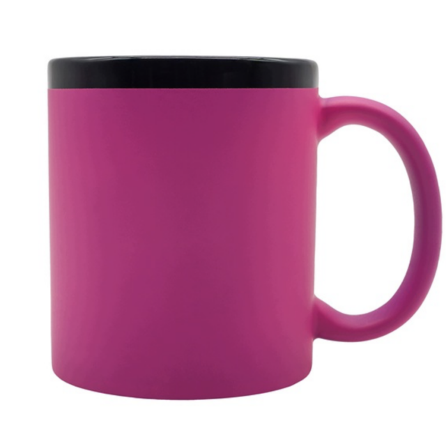 Kubek ceramiczny, magenta - 350 ml