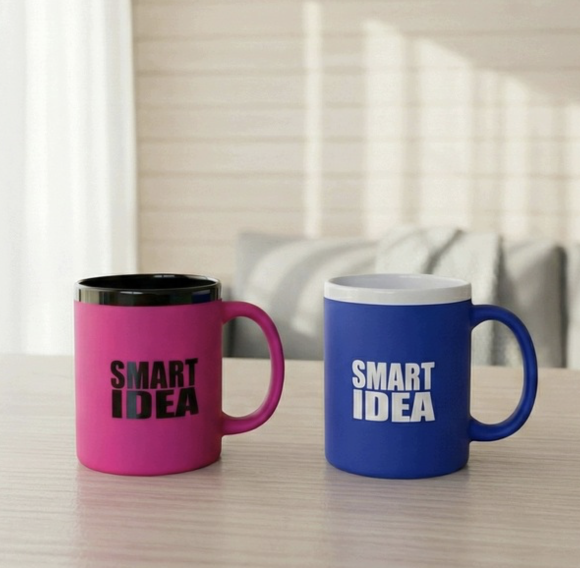 Kubek ceramiczny, magenta - 350 ml - obrazek 5