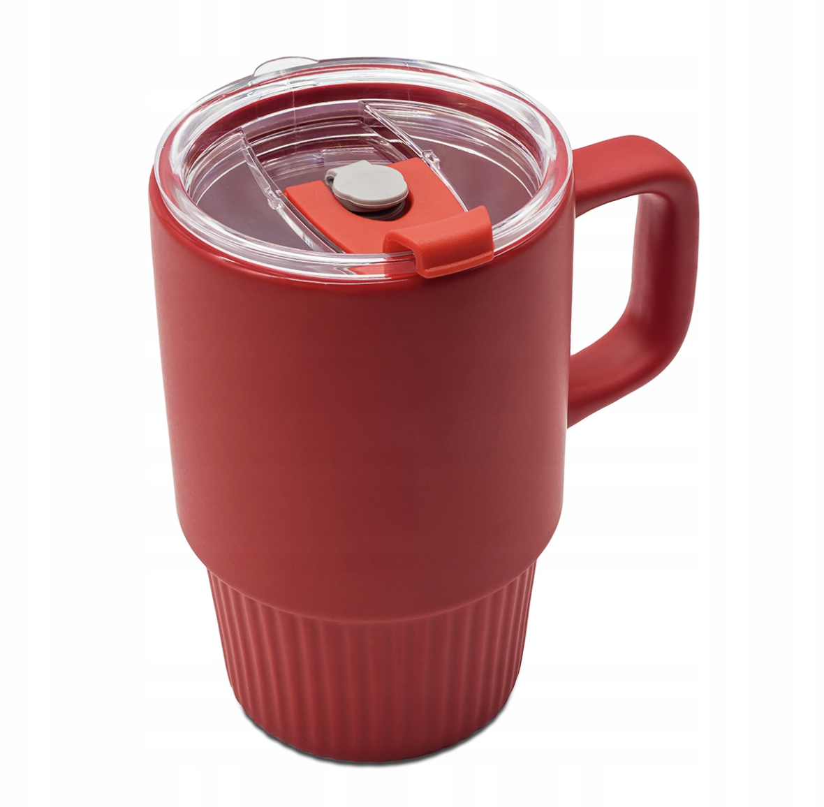 Kubek ceramiczny, czerwony - 440 ml