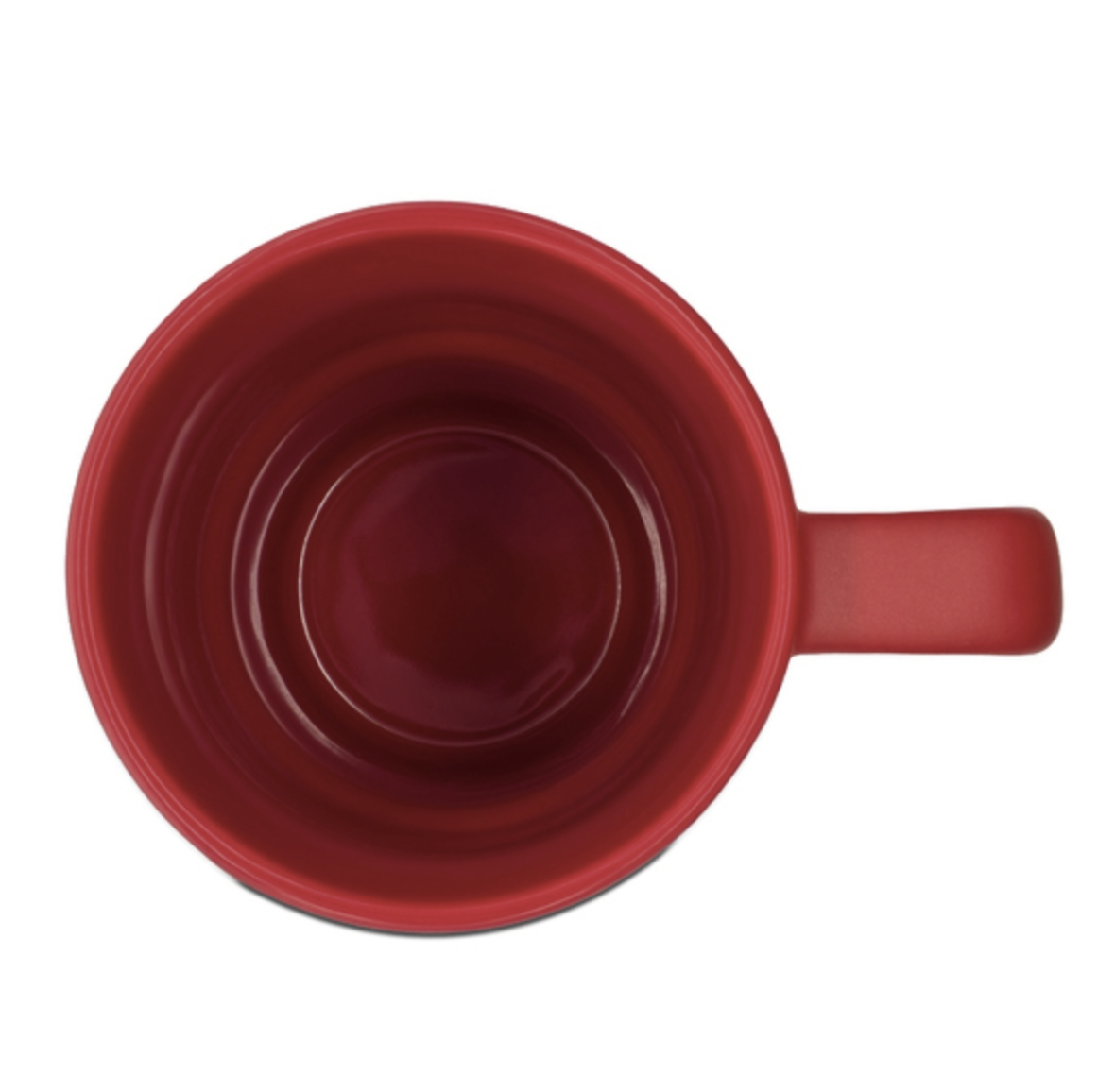 Kubek ceramiczny, czerwony - 440 ml - obrazek 4