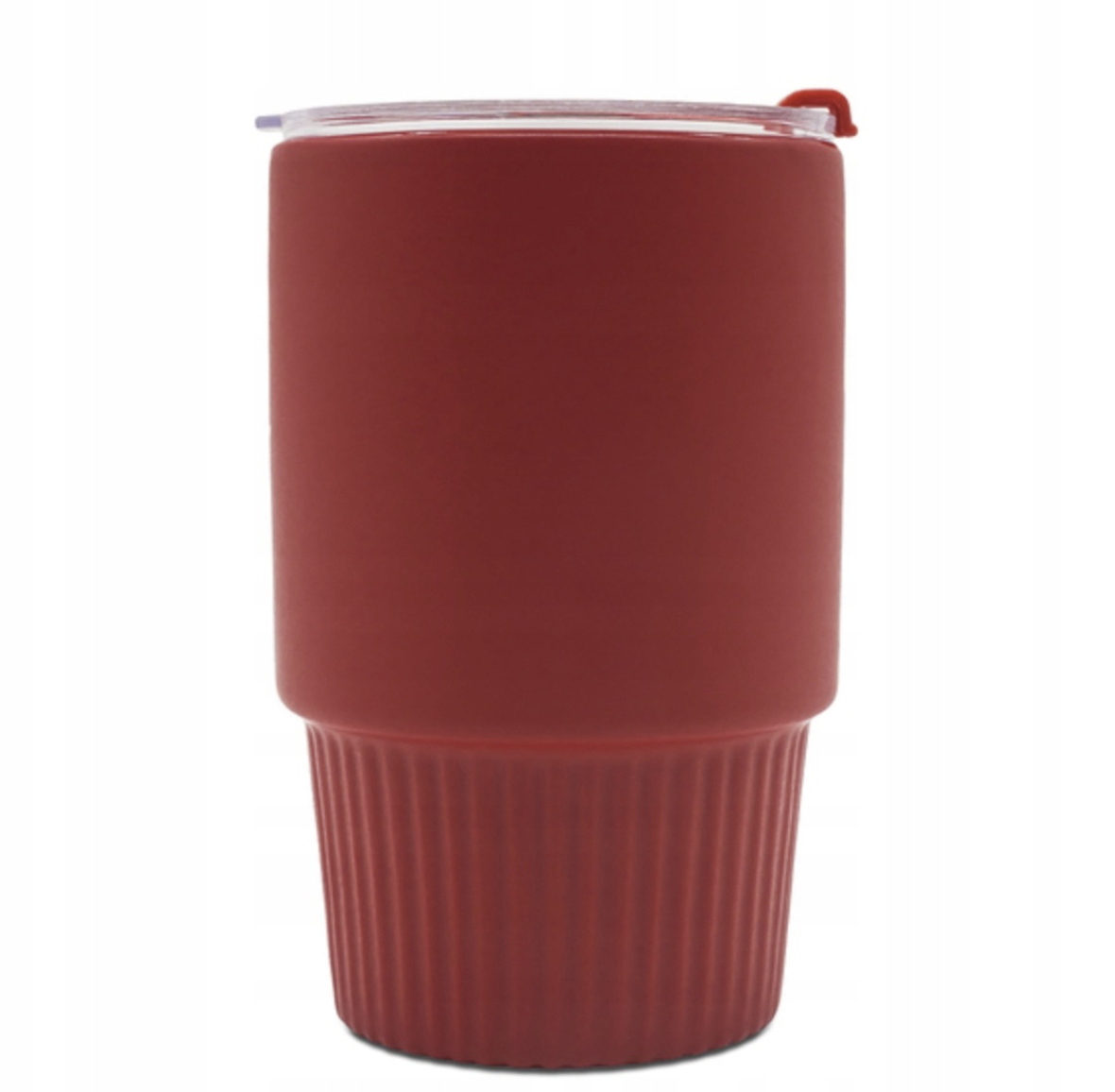 Kubek ceramiczny, czerwony - 440 ml - obrazek 5