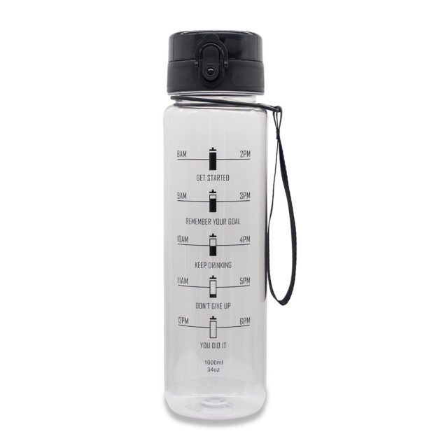 Bidon Motiva RPET 1000 ml, transparentny