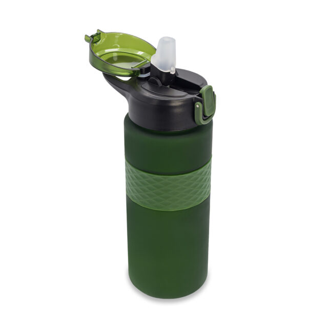 Bidon ze słomką Noviq 700 ml, ciemny zielony